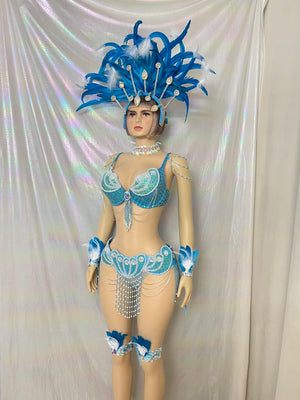 HOT SALEING Sexy Samba Rio Carnival Costume Feather Headdress #C2152