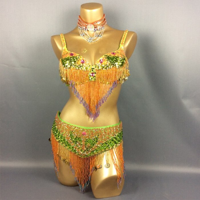 Hot selling belly dance New-Style Sexy handmade beaded 2 piece costumes 5 COLOR TF1401