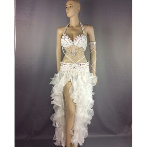high quality belly dance costume professional costume wear outfit for women 5-piece bar belt skirt clothing sets TF1402 (5pcs/set)