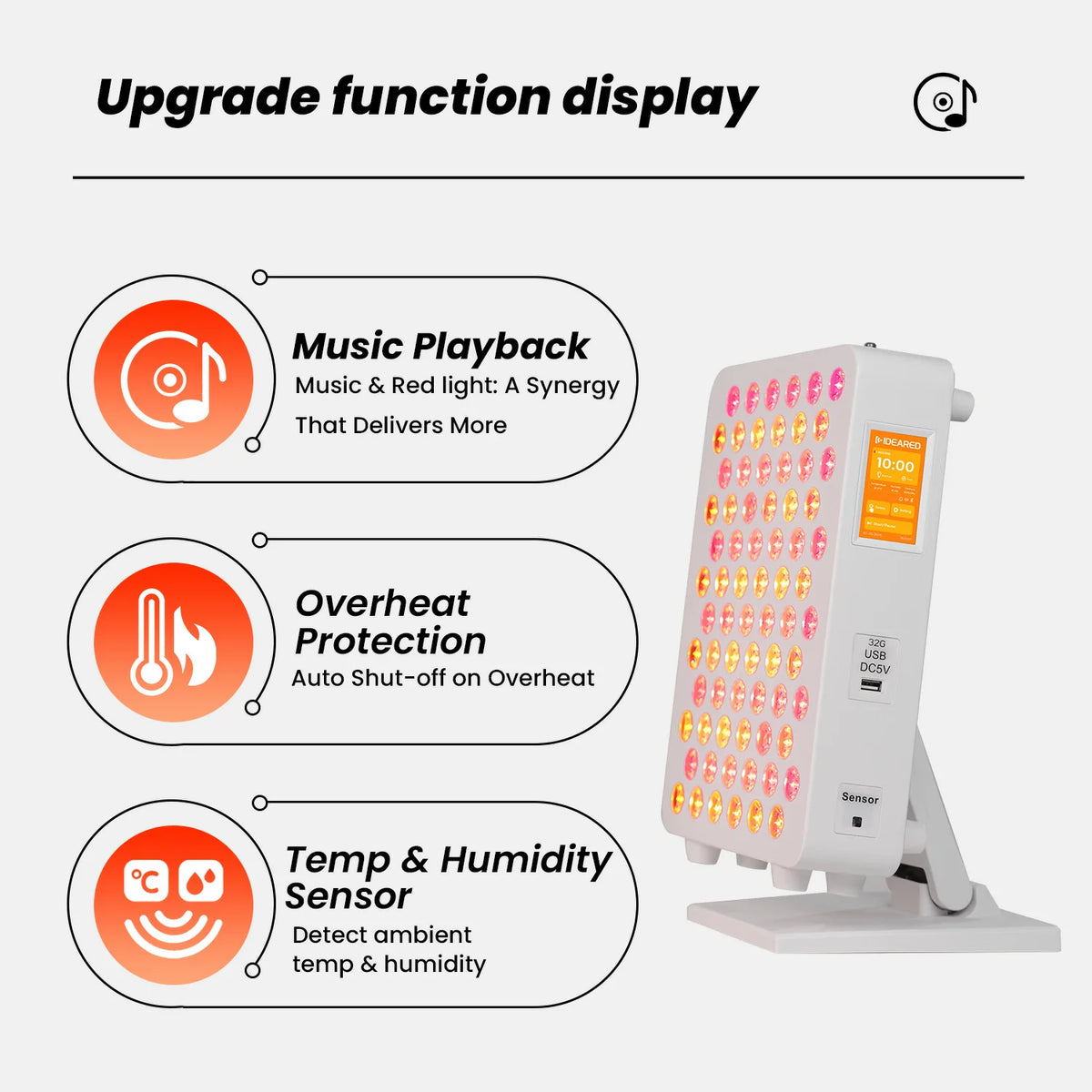 RLPRO100-X2 portable red light therapy panel specification chart