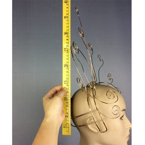 Wire Headpiece, Gold Wire, Spiral Design, Abstract Crown, Dance Performance
