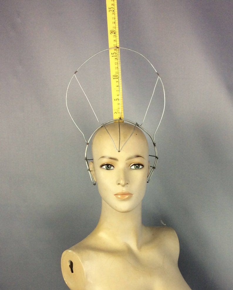 Wire Headpiece, Silver, Geometric Design, Dance Accessory
