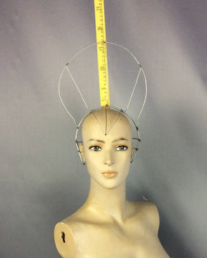 Wire Headpiece, Silver, Geometric Design, Dance Accessory