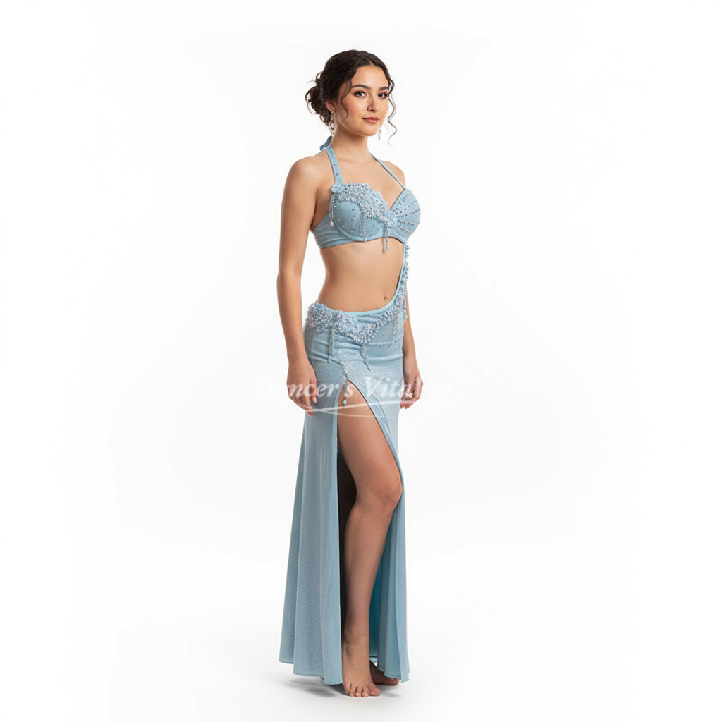 BellyDance Costume for Women Customized Exquisite Pearl Tassel Performance Costume Adult Oriental Dance Competition Clothing