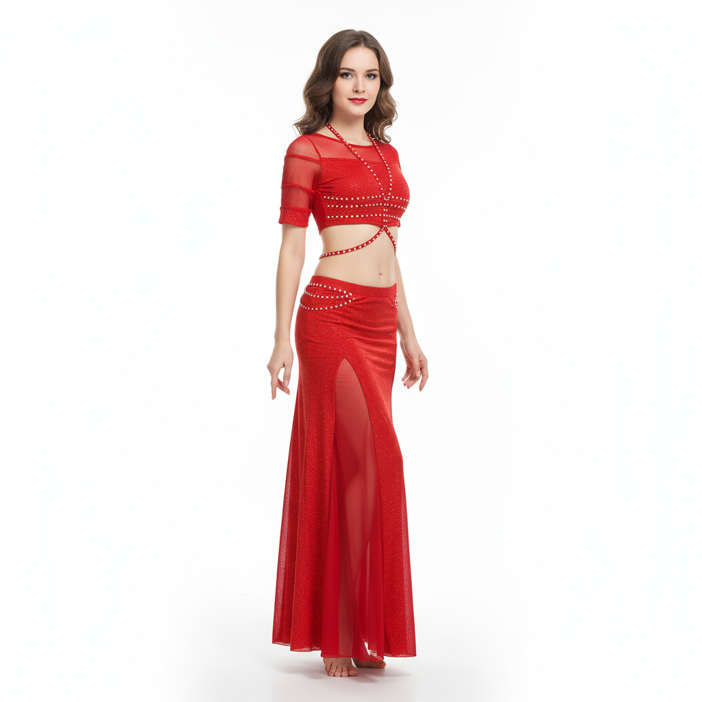 Women Proffesional Bellydance Costume Sexy Short Sleeves Top Long Skirt Exotic Dancewear Suit Girls Oriental Dance Outfit Cloth
