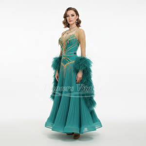 Girls' Kids & Teens International Standard Ballroom Dress For Waltz, Foxtrot, Tango, Quickstep Competition