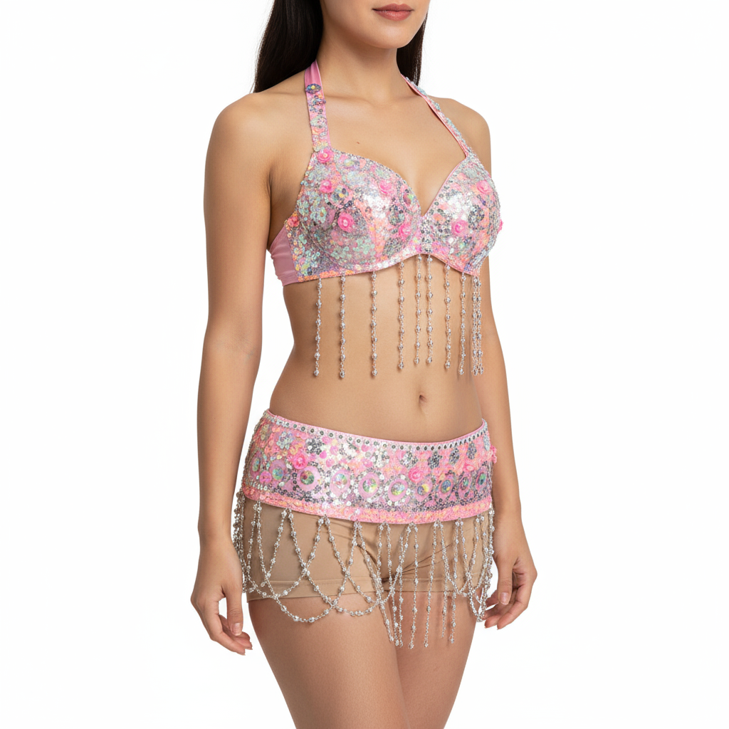New Women Belly Dance Costumes Bellydance Beaded Bra Belt Set Night Dance Wear Carnival Belly Dancing Suit Outfits Performance TF2562