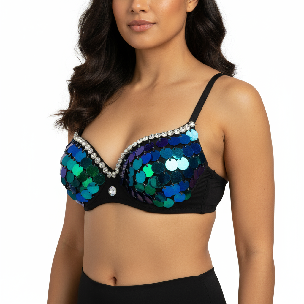 New Style Samba Carnival Bra Sequins Hand Made Bra Only