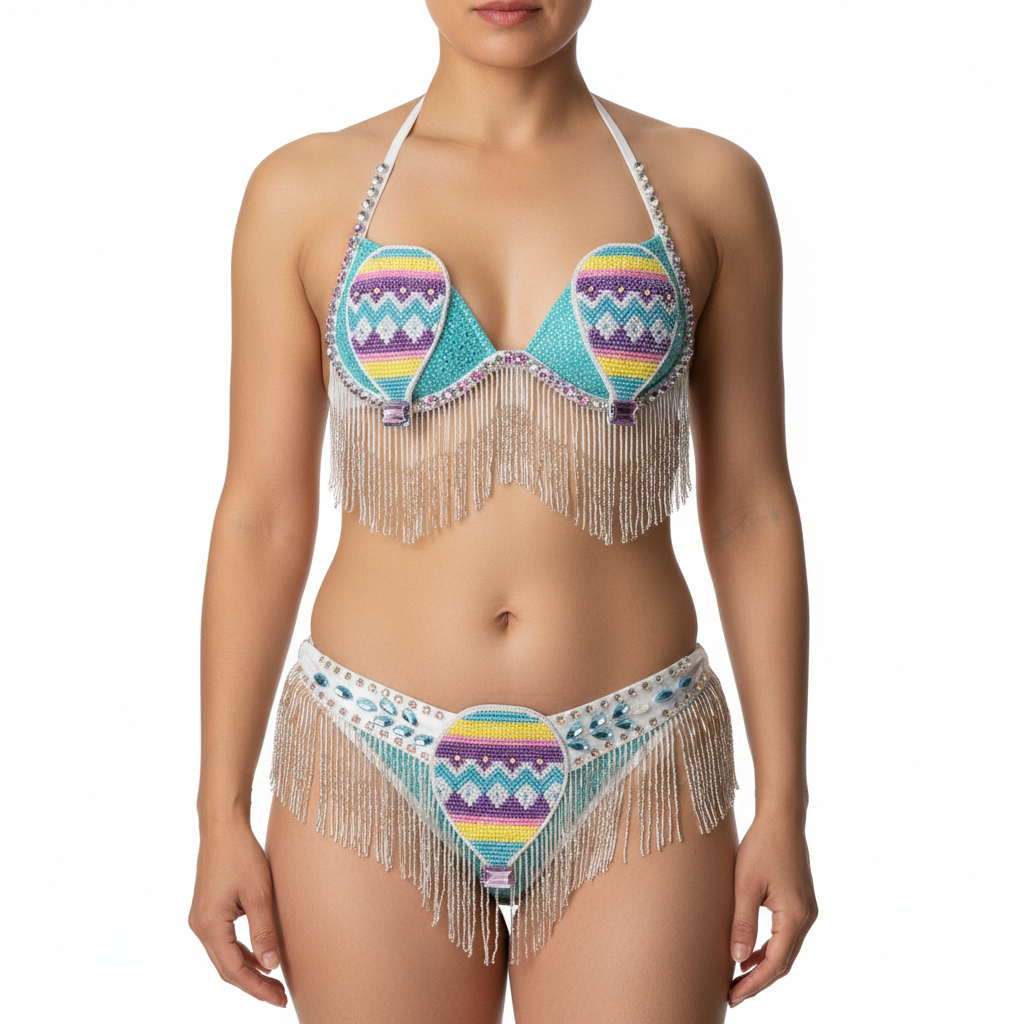 Samba Carnival Wire Bra And Belt  Hand Made 2 Piece For EDC Festival