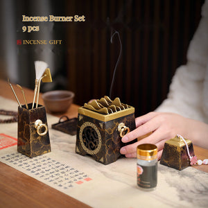 Brass Incense Burner Kit Gift Box