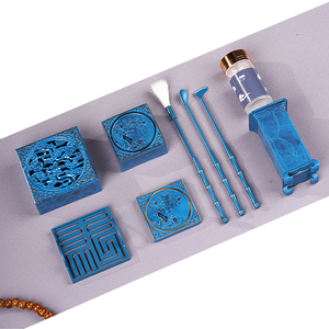 Ancient Blue Censer Incense Burner Kit Set