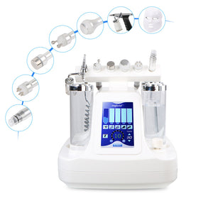 Multifunctional LED Hydro Microdermabrasion Ultrasonic RF Oxygen Spray Deep Cleansing Facial Machine